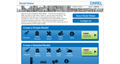Desktop Screenshot of modelmaker.nrel.gov