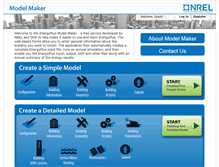 Tablet Screenshot of modelmaker.nrel.gov